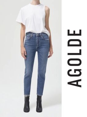AGOLDE - Riley High Rise Straight Crop (Silence)